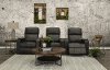 Charcoal Gray 3 Piece Power Home Theater Seating - Headliner