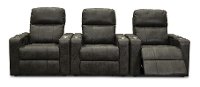 Charcoal Gray 3 Piece Power Home Theater Seating - Headliner-2