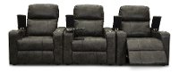 Charcoal Gray 3 Piece Power Home Theater Seating - Headliner-3