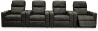 Charcoal Gray 4 Piece Power Home Theater Seating - Headliner
