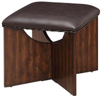 Cherry Brown Coffee Table with Ottomans - Akita-3