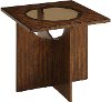 Modern Cherry Brown Wood End Table - Akita