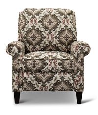 Brown and Cream Push Back Accent Chair - Monroe