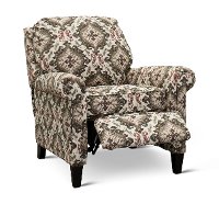 Brown and Cream Push Back Accent Chair - Monroe-2