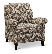 Brown and Cream Push Back Accent Chair - Monroe-3