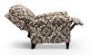 Brown and Cream Push Back Accent Chair - Monroe-4