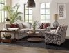 Brown and Cream Push Back Accent Chair - Monroe-5