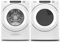 KIT Whirlpool Laundry Pair with Front Load Washer and Intuitive Electric Dryer - White