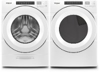 KIT Whirlpool Laundry Pair with Front Load Washer and Gas Dryer with Intuitive Touch Controls - White