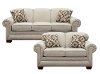 Classic Beige 2 Piece Living Room Set - Monroe