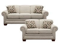 Classic Beige 2 Piece Living Room Set - Monroe