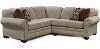 Beige 2 Piece Sectional Sofa with RAF Loveseat - Monroe