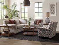 Beige 2 Piece Sectional Sofa with RAF Loveseat - Monroe-2