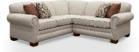 Beige 2 Piece Sectional Sofa with RAF Loveseat - Monroe-3