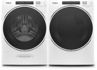 KIT Whirlpool Closet Depth Laundry Pair with Front Load Washer and Electric Dryer - White
