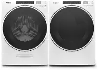 KIT Whirlpool Closet Depth Laundry Pair with Front Load Washer and Electric Dryer - White