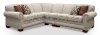 Beige 3 Piece Sectional Sofa with RAF Loveseat - Monroe