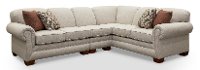 Beige 3 Piece Sectional Sofa with LAF Loveseat - Monroe
