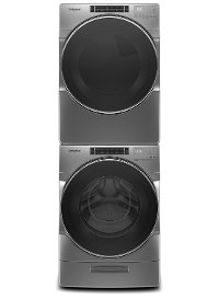 KIT Whirlpool Laundry Pair with Front Load Washer and Electric Dryer - Chrome-2