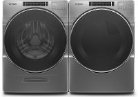KIT Whirlpool Laundry Pair with Front Load Washer and Gas Dryer - Chrome