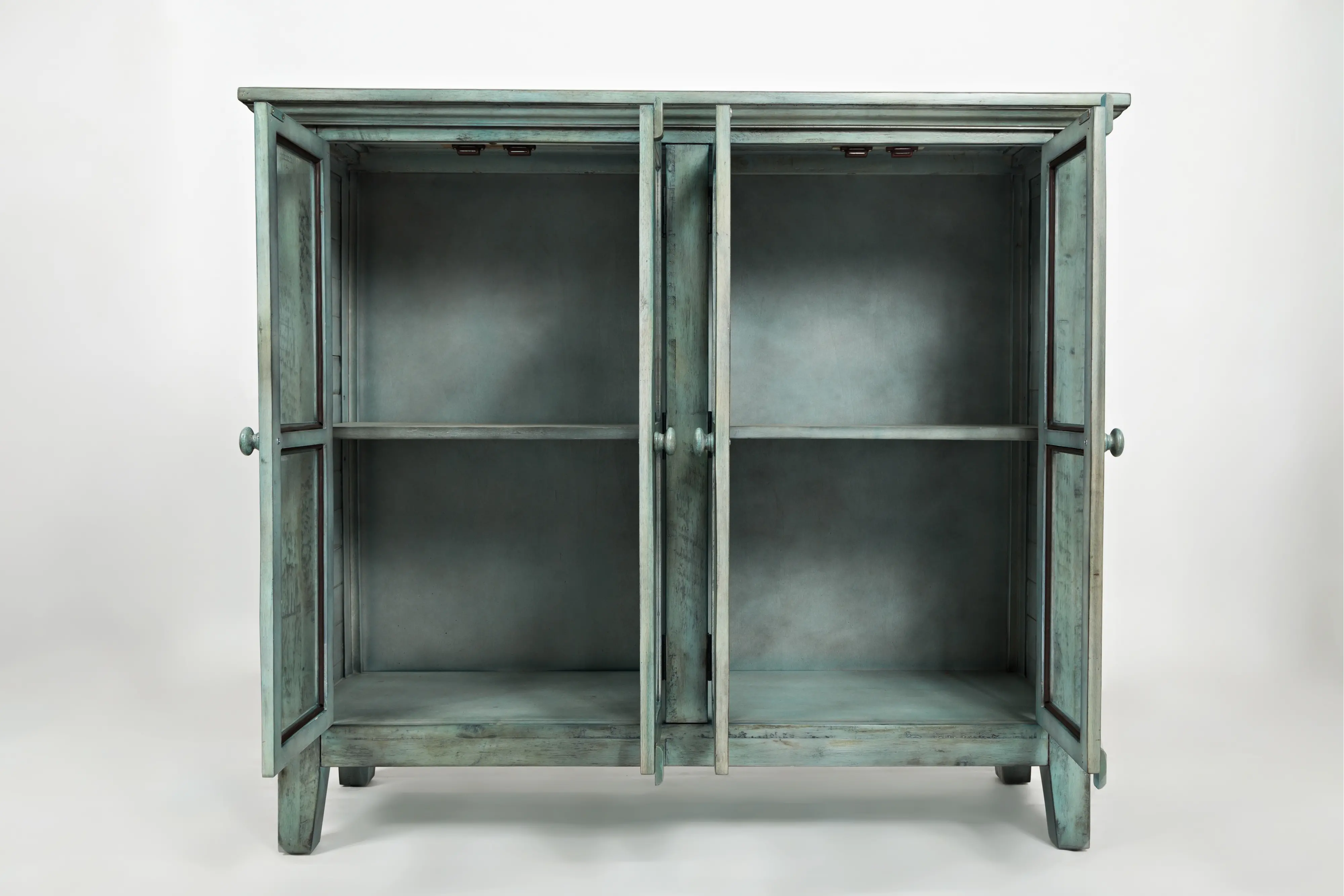 Rustic Shores Surfside Blue Accent Cabinet-2