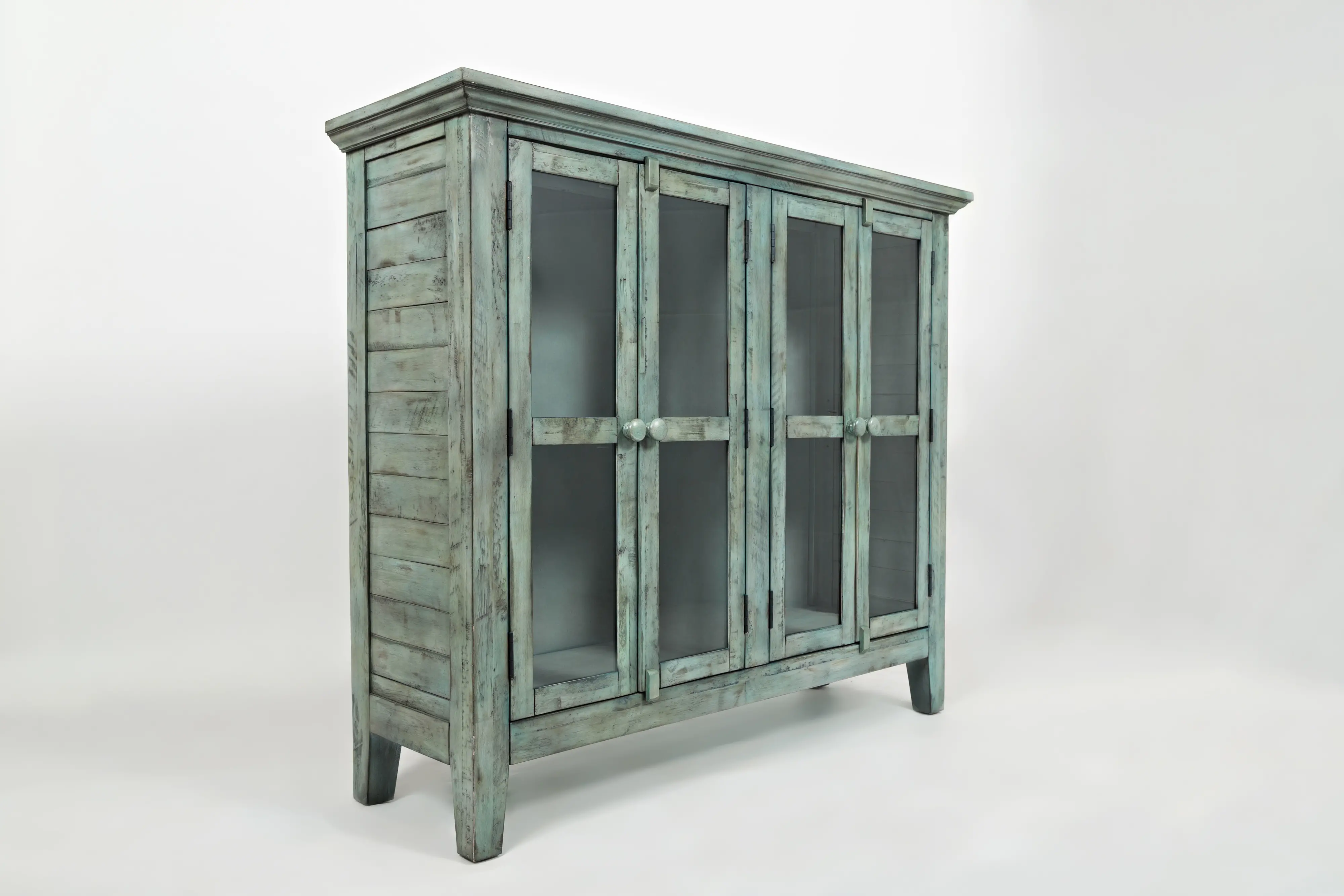 Rustic Shores Surfside Blue Accent Cabinet-3