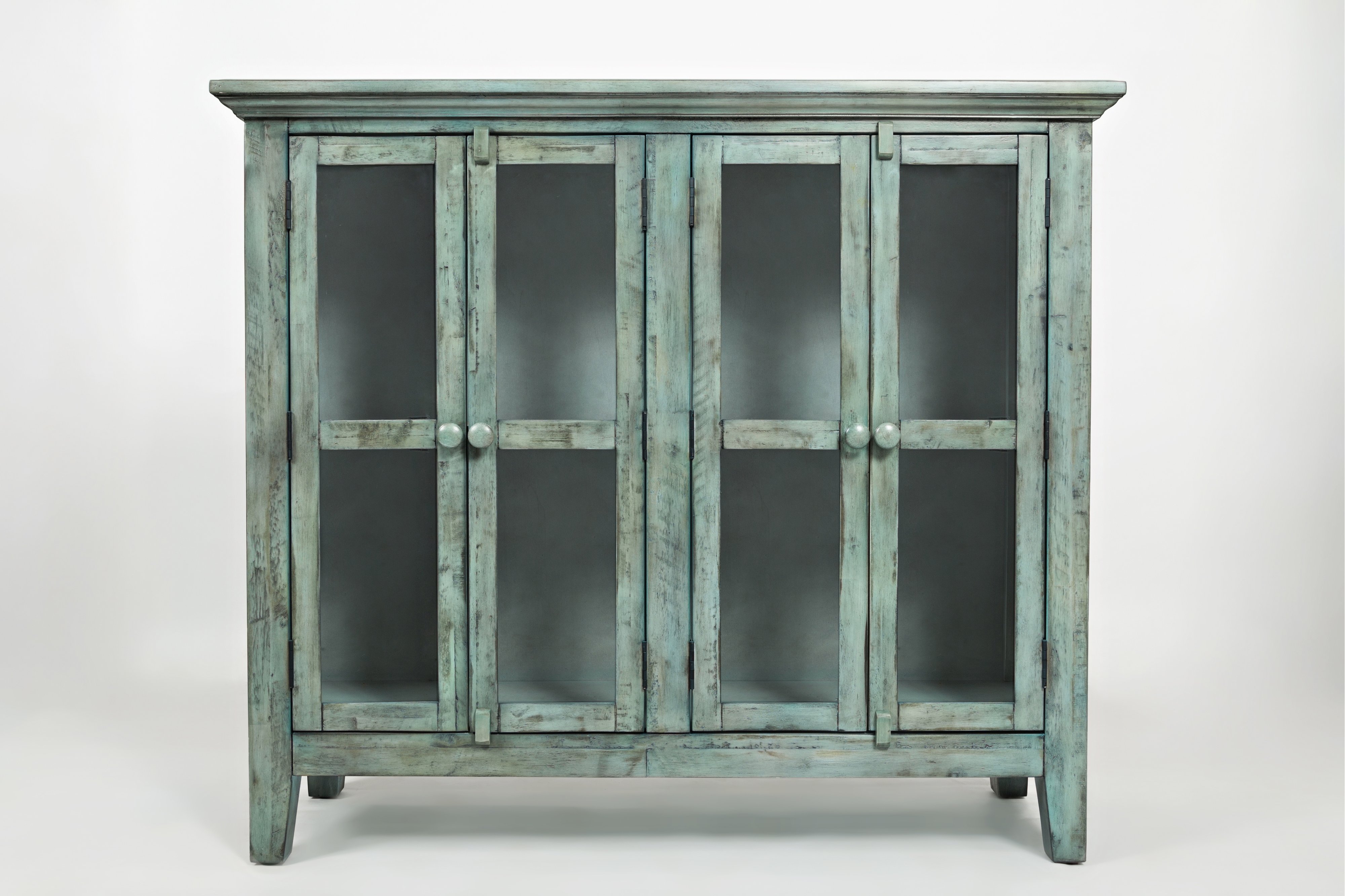 Rustic Surfside Blue Accent Cabinet - Rustic Shores-1