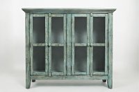 Rustic Surfside Blue Accent Cabinet - Rustic Shores