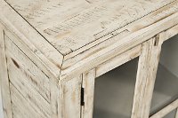 Antique Cream Scrimshaw Accent Cabinet - Rustic Shores-3