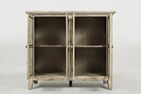 Antique Cream Scrimshaw Accent Cabinet - Rustic Shores-5