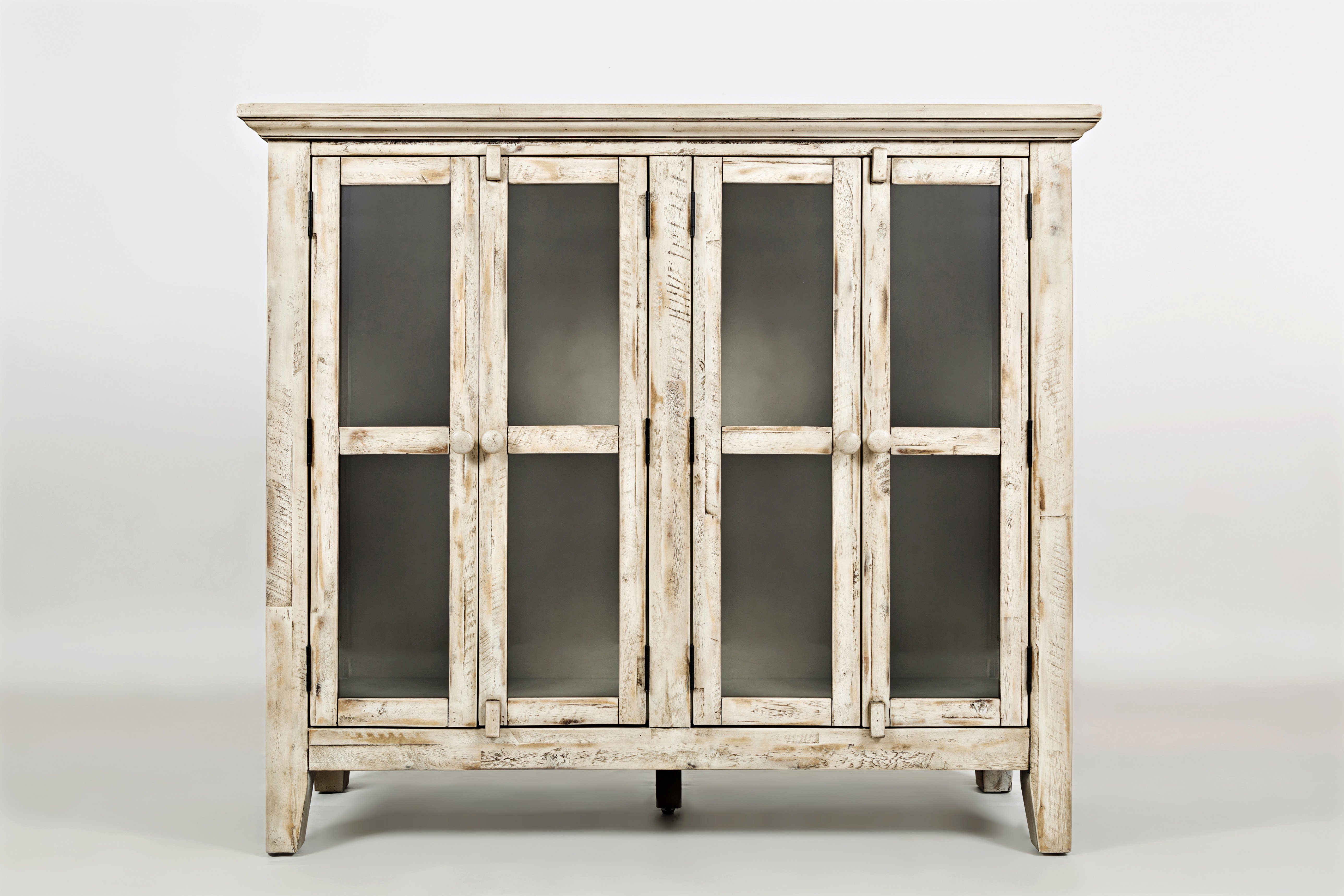 Rustic Shores Cream Scrimshaw Accent Cabinet-1