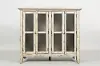 Rustic Shores Cream Scrimshaw Accent Cabinet