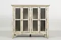 Rustic Shores Cream Scrimshaw Accent Cabinet
