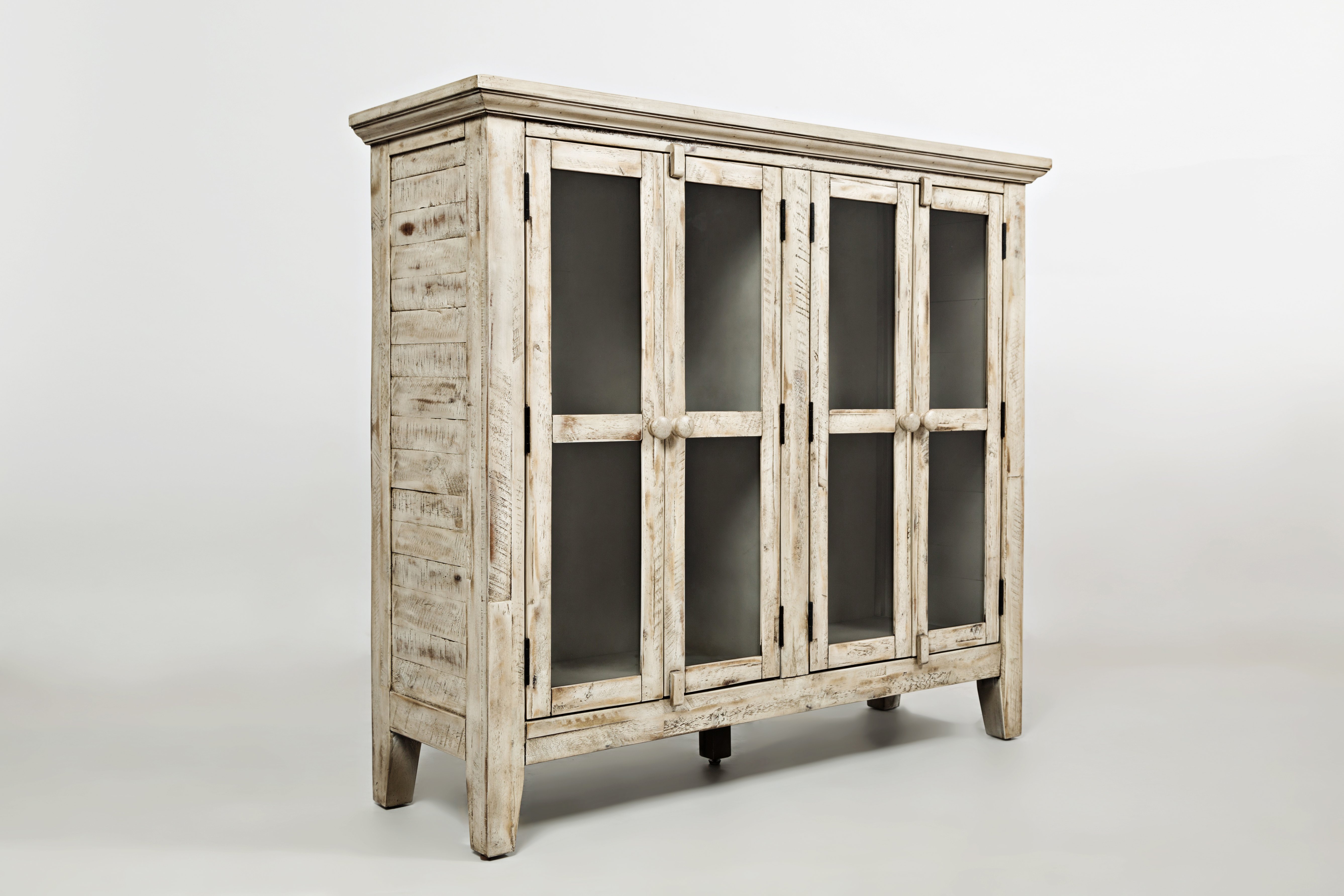 Rustic Shores Cream Scrimshaw Accent Cabinet-2