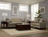 Casual Modern Linen Gray 2 Piece Living Room Set - Angie
