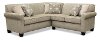 Casual Linen Gray 2 Piece Sectional with LAF Sofa - Angie