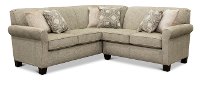 Casual Linen Gray 2 Piece Sectional with LAF Sofa - Angie