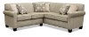 Casual Linen Gray 2 Piece Sectional with RAF Sofa - Angie
