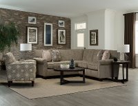Casual Linen Gray 2 Piece Sectional with RAF Sofa - Angie-3