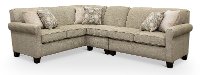 Casual Linen Gray 3 Piece Sectional with LAF Sofa - Angie