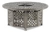 Gray Cast Metal Patio Fire Pit with Accessories - Macan