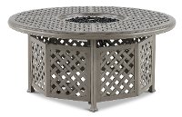 Gray Cast Metal Patio Fire Pit with Accessories - Macan