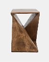 Solid Mango Wood Contemporary Accent Table - Global Archive