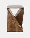 Solid Mango Wood Contemporary Accent Table - Global Archive