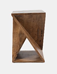 Solid Mango Wood Contemporary Accent Table - Global Archive-3