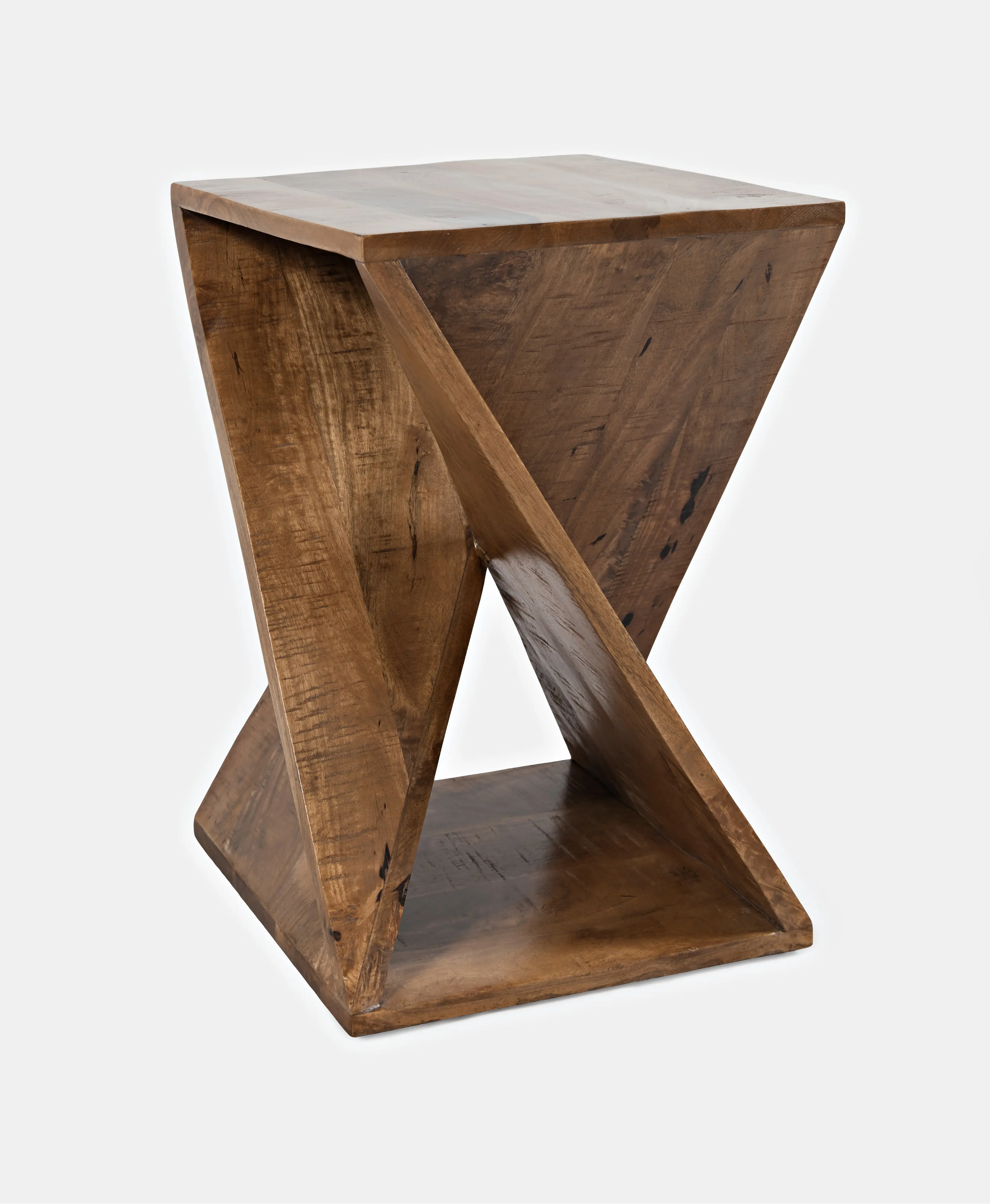 Solid Mango Wood Contemporary Accent Table - Global Archive-4