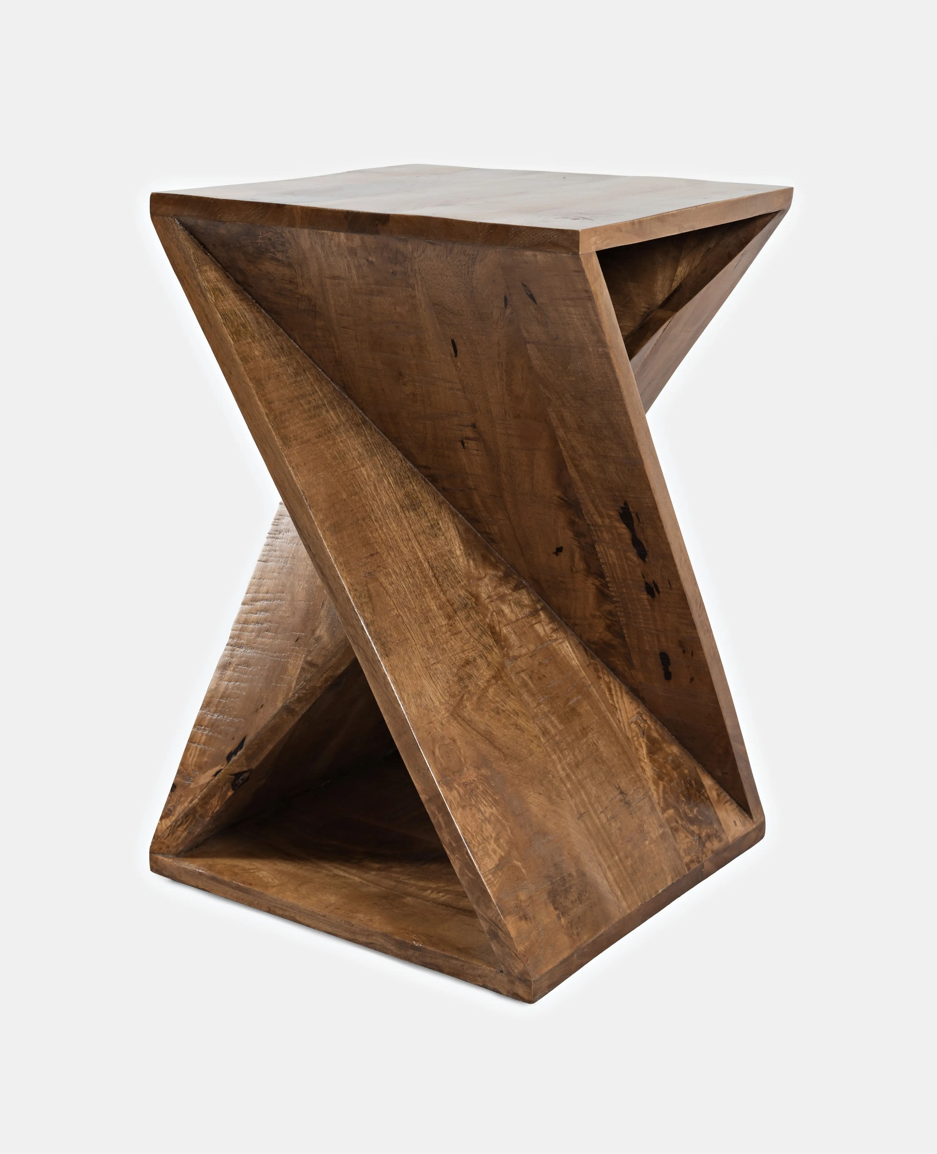 Solid Mango Wood Contemporary Accent Table - Global Archive-5
