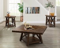 Brown Cherry Round End Table - Cherry-2