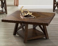 Cherry Brown Flip Top Coffee Table - Cherry