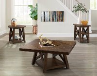 Cherry Brown Flip Top Coffee Table - Cherry-3